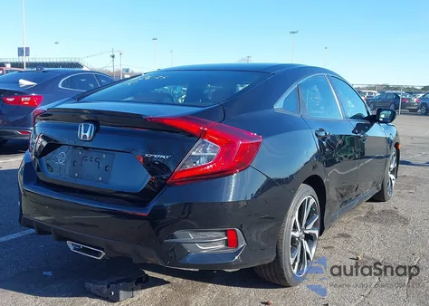 2021 Honda Civic Sport z USA, uszkodzony, nr VIN 2HGFC2F87MH554326